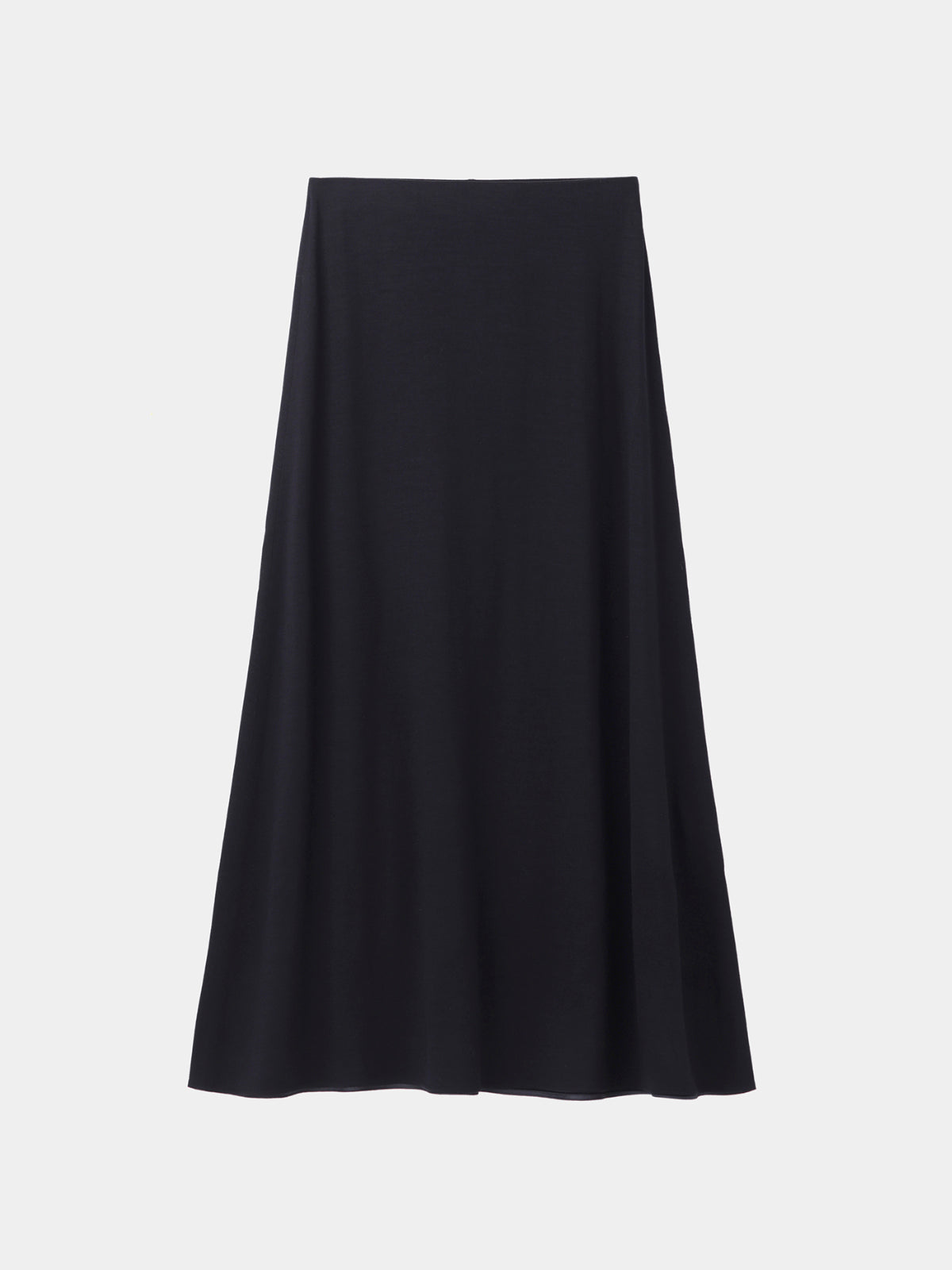 FLEAR MAXI SKIRT (WJ501-MCS18) / BLACK – umeda-knit.com