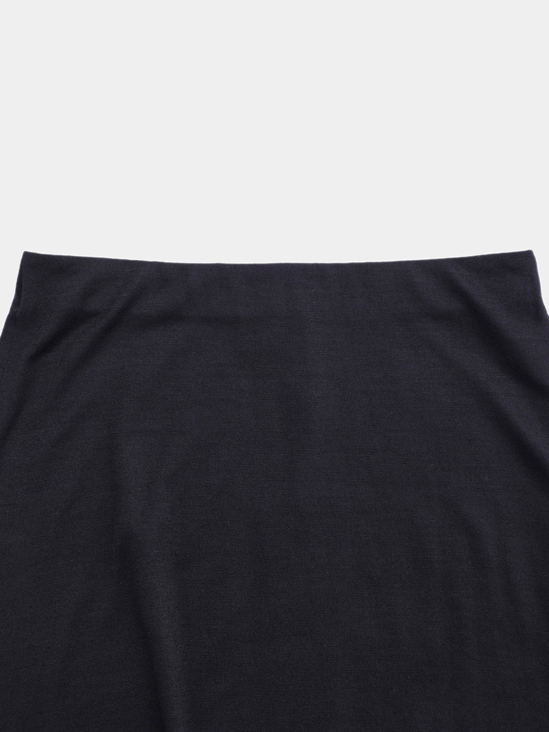 FLEAR MAXI SKIRT (WJ501-MCS18) / BLACK – umeda-knit.com