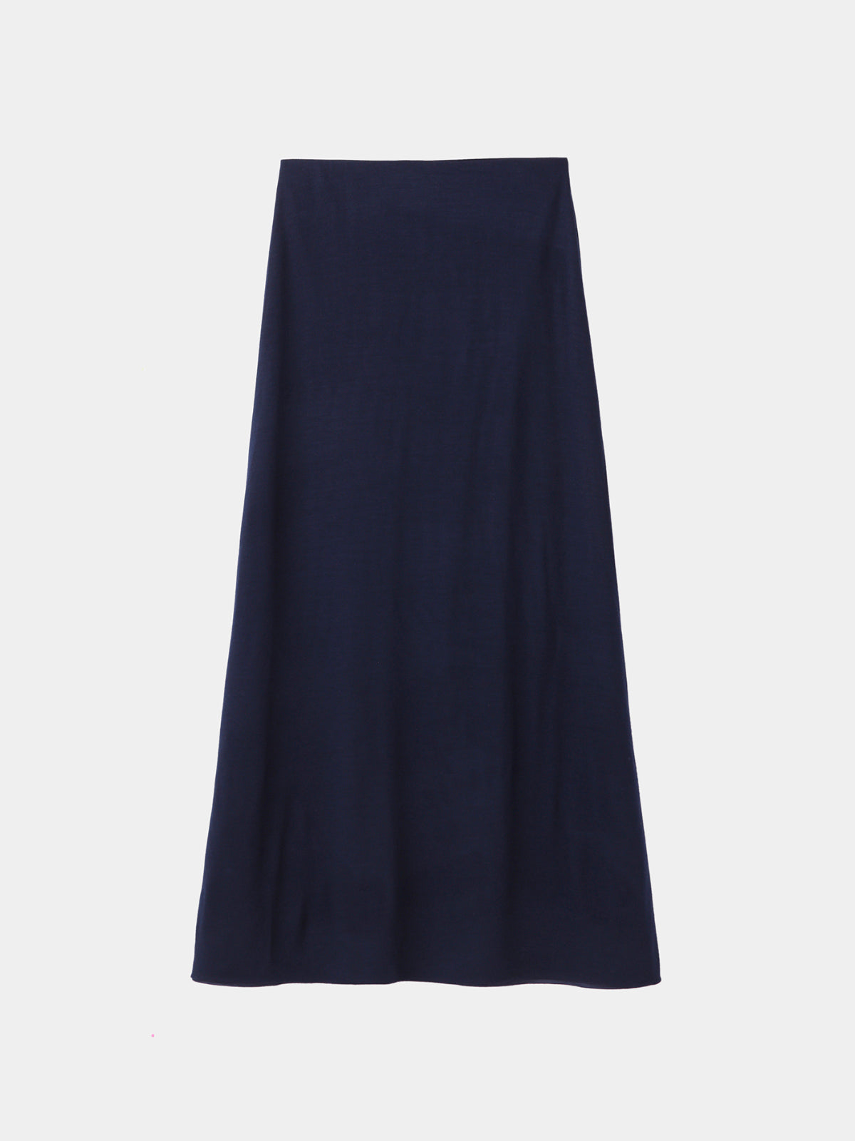 FLEAR MAXI SKIRT (WJ501-MCS18) / NAVY – umeda-knit.com