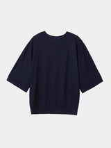S/S BLOUSIGN TOPS (WJ501-MCS22) / NAVY