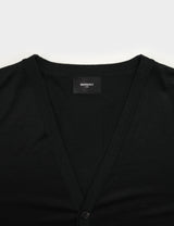 V-NECK CARDIGAN (WJ501-MCS12-09) / BLACK