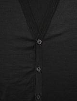 V-NECK CARDIGAN (WJ501-MCS12-09) / BLACK