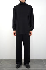 L/S HIGH-NECK PULLOVER (WJ501-MCS09) / BLACK
