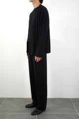 BUTTON-LESS CARDIGAN (WJ501-MCS10-09) / BLACK