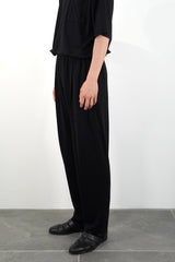 WIDE TAPERED PANTS (WJ501-MCS13-09) / BLACK