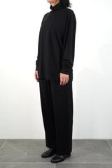 L/S HIGH-NECK PULLOVER (WJ501-MCS09) / BLACK