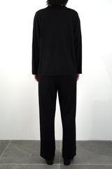 BUTTON-LESS CARDIGAN (WJ501-MCS10-09) / BLACK