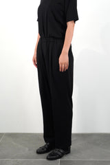 WIDE TAPERED PANTS (WJ501-MCS13-09) / BLACK