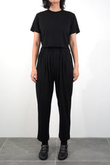 S/S CROPPED T-SHIRT (WJ501-MCS14) / BLACK