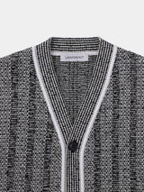 MIXED YARN STRIPE KNIT CARDIGAN (WK124-MCD01)