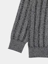 MIXED YARN STRIPE KNIT CARDIGAN (WK124-MCD01)