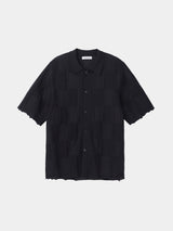 CHECK PATTERN KNIT S/S SHIRT (WK124-MSH02)