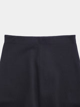 Strech Milano-rib Trumpet Skirt (WK125-LSK01) / Black