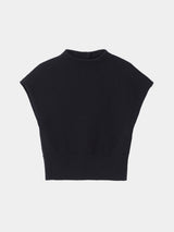 Low-gauge bottle-neck Sleeve-less Knit (WK125-LVE01)