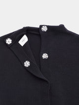 Low-gauge bottle-neck Sleeve-less Knit (WK125-LVE01)