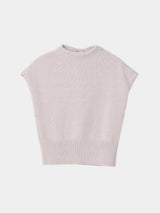 Low-gauge bottle-neck Sleeve-less Knit (WK125-LVE01)