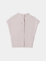 Low-gauge bottle-neck Sleeve-less Knit (WK125-LVE01)