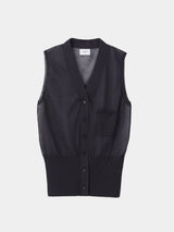 High-gauge Sheer Knit Vest (WK125-LVE02)