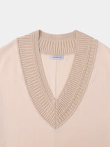 Hybrid I-Line Knit Dress (WK23S-LOP02)  / Beige