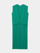 Hi-Twist Milanorib V-neck Knit Dress (WK23S-LOP03) / Green