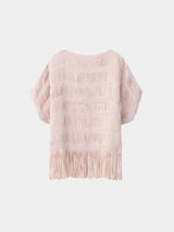 EMBROIDERY COTTON FRINGE PULLOVER (WK23S-LPO03)