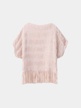 EMBROIDERY COTTON FRINGE PULLOVER (WK23S-LPO03)
