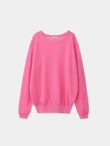 Double Sheer Crew Neck Knit (WK23S-LPO04) / Pink