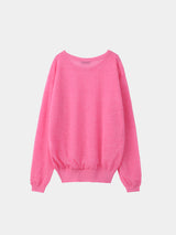 Double Sheer Crew Neck Knit (WK23S-LPO04) / Pink