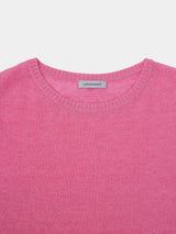 Double Sheer Crew Neck Knit (WK23S-LPO04) / Pink