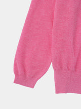 Double Sheer Crew Neck Knit (WK23S-LPO04) / Pink