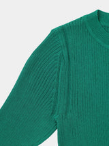 HARF-SLEEVE RIB KNIT(WK23S-LPO06) / Green