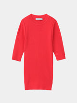 HARF-SLEEVE RIB KNIT(WK23S-LPO06) / RED