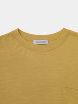 Merino Wool S/S Pocket Tee (WK23S-MCS01) / Yellow