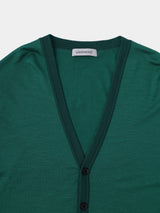 Merino Wool L/S Cardigan (WK23S-MCS07) / Green