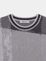 KNIT ART CREW NECK TEE (WK23S-MPO04) / Gray