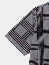 Check Jacquard S/S Knit Shirt (WK23S-MSH01) / Gray