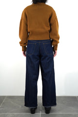 Low-gauge Plain St Knit Vneck CD (WK324-LCD02-46) / Camel