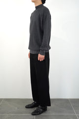 Middle-gauge Waffle Knit Turtleneck PO (WK324-MPO03-07) / Dark Gray