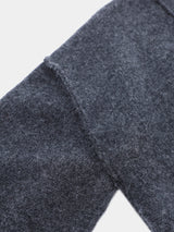 WOOL NYLON KNIT SHORT CARDIGAN (WK326-LCD02) / CHARCOAL