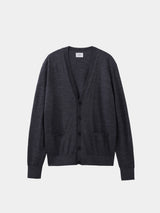 WOOL HIGH-GAUGE KNIT L/S V-NECK CARDIGAN (WK326-LCD03) / GRAY