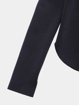 FIBRIL CARDBOARD KNIT L/S HIGH-NECK HALFZIP PO (WK326-LCS03) / BLACK