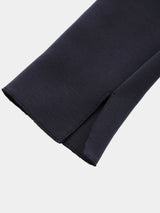 FIBRIL CARDBOARD KNIT L/S HIGH-NECK HALFZIP PO (WK326-LCS03) / BLACK