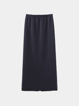 FIBRIL CARDBOARD KNIT L/S EASY SKIRT (WK326-LCS05) / BLACK