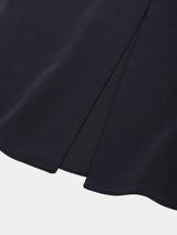 FIBRIL CARDBOARD KNIT L/S EASY SKIRT (WK326-LCS05) / BLACK