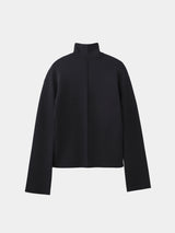 JOSETTE HIGHGAUGE-KNIT L/S HIGH-NECK BUTTON JACKET (WK326-LJK01) / CHARCOAL