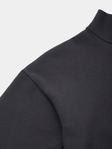 JOSETTE HIGHGAUGE-KNIT L/S HIGH-NECK BUTTON JACKET (WK326-LJK01) / CHARCOAL
