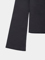 JOSETTE HIGHGAUGE-KNIT L/S HIGH-NECK BUTTON JACKET (WK326-LJK01) / CHARCOAL