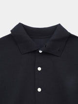JOSETTE HIGHGAUGE-KNIT L/S HIGH-NECK BUTTON JACKET (WK326-LJK01) / BLACK