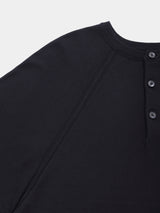 JOSETTE HIGHGAUGE-KNIT L/S HENRY-NECK PO (WK326-LPO01) / BLACK