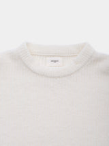 WOOL NYLON BOUCLET KNIT VINTAGE PO (WK326-LPO03) / WHITE